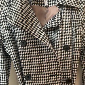 BCBG Houndstooth Trenchcoat